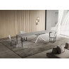 Tavolo allungabile 130/390x90 cm Niket telaio Bianche