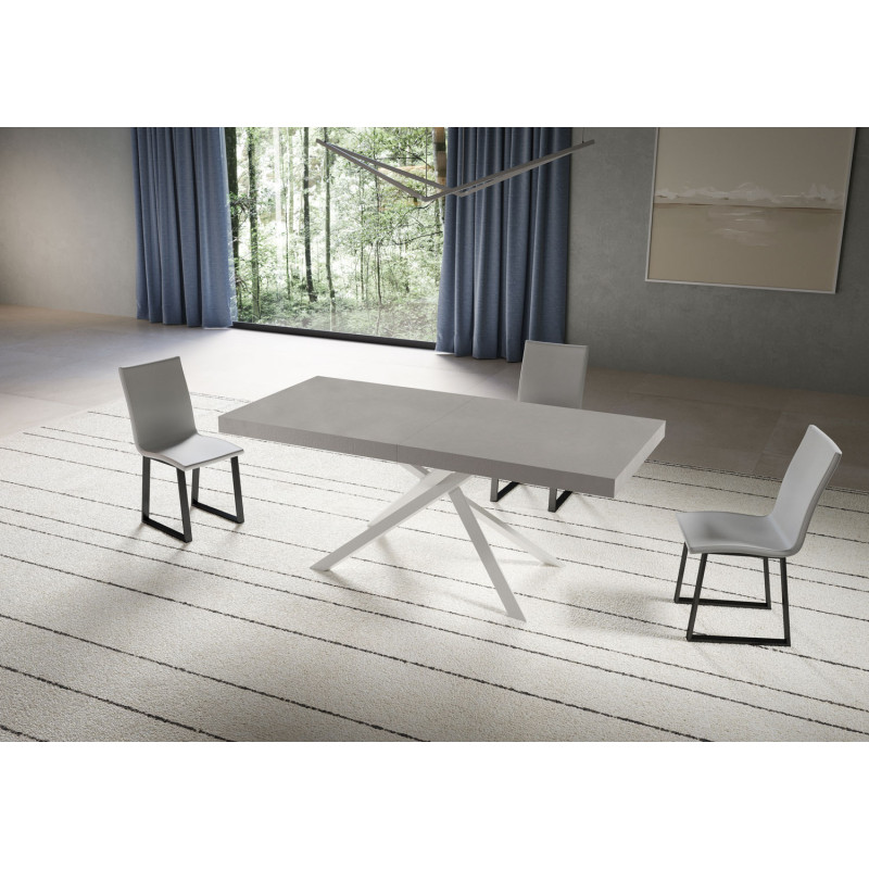 Tavolo allungabile 200/460x90 cm Niket telaio Bianche