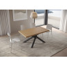 Tavolo fisso 140x90 cm Versalux scortecciato telaio Antracite
