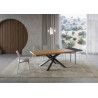 Tavolo allungabile 180/230x90 cm Versalux scortecciato telaio Antracite