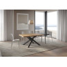 Tavolo allungabile 140/240x90 cm Versalux scortecciato telaio Antracite