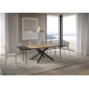 Tavolo allungabile 140/240x90 cm Versalux scortecciato telaio Antracite