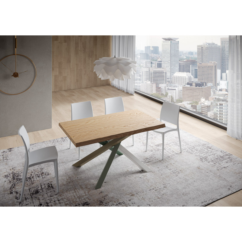 Tavolo fisso 160x90 cm Versalux scortecciato telaio Multicolore 4/A