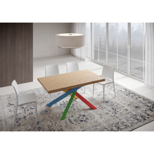 Tavolo fisso 160x90 cm Versalux scortecciato telaio Multicolore 4/B