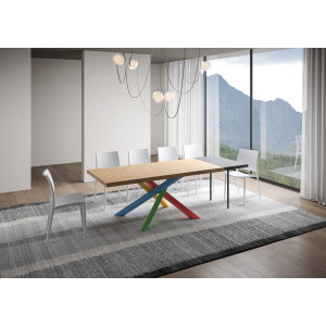 Zoom Tavolo allungabile 180/230x90 cm Versalux scortecciato telaio Multicolore 4/B