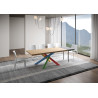Tavolo allungabile 200/250x90 cm Versalux scortecciato telaio Multicolore 4/B