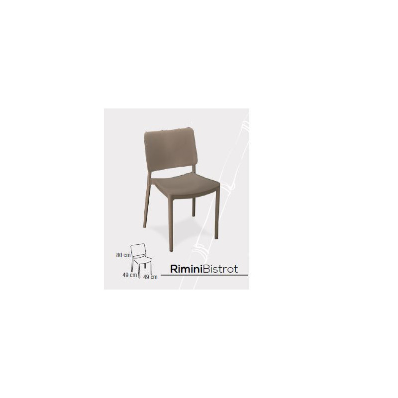 Sedia Giardino Abruzzo Bistrot 49x49x80h cm | 3 Colori