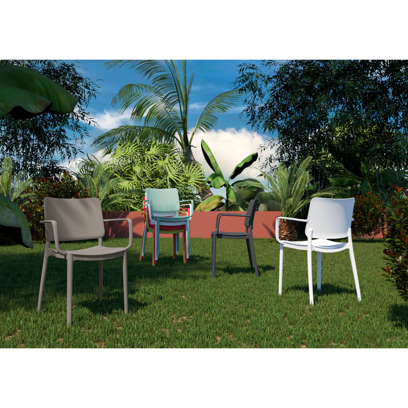 Poltrona con Braccioli Abruzzo 49x56x80h | 3 Colori