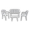 Set Salotto Portofino Garden Polyrattan 4 posti con cuscini