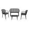 Set Salotto Portofino Garden Polyrattan 4 posti con cuscini