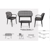 Set Salotto Portofino Garden Polyrattan 4 posti con cuscini