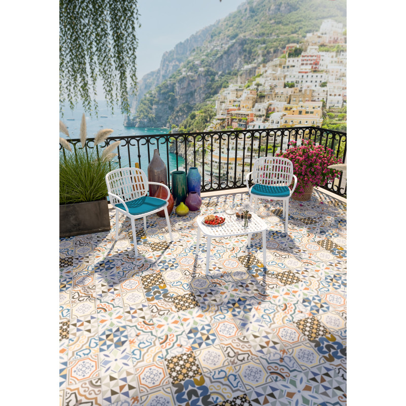 Set Salotto Portofino Balcony Polyrattan con Cuscini, 3 Colori