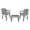 Set Salotto Portofino Balcony Polyrattan con Cuscini, 3 Colori