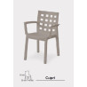 Set 4 sedie Capri 3 colori 57X53X83 cm