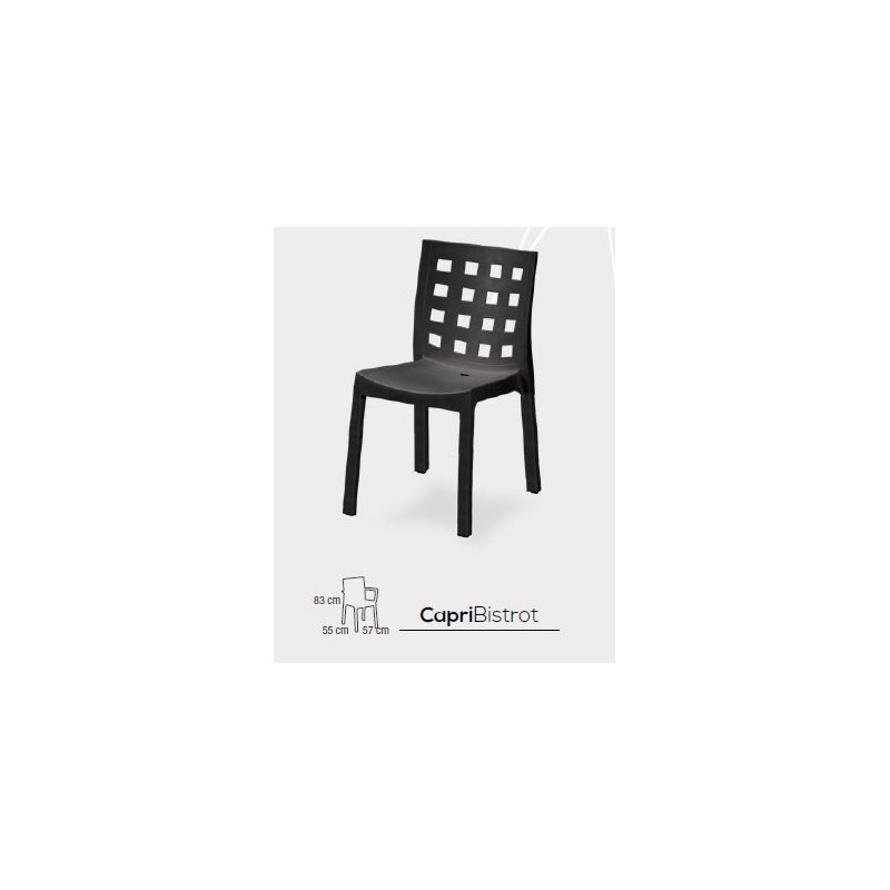 Set 4 sedie Capri Bistrot 3 colori 48 X53X83