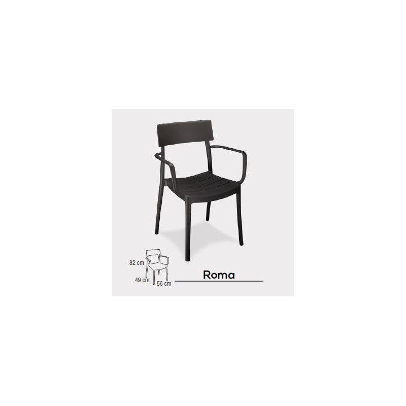 Set 4 sedie Roma 3 colori 56X49X82 cm
