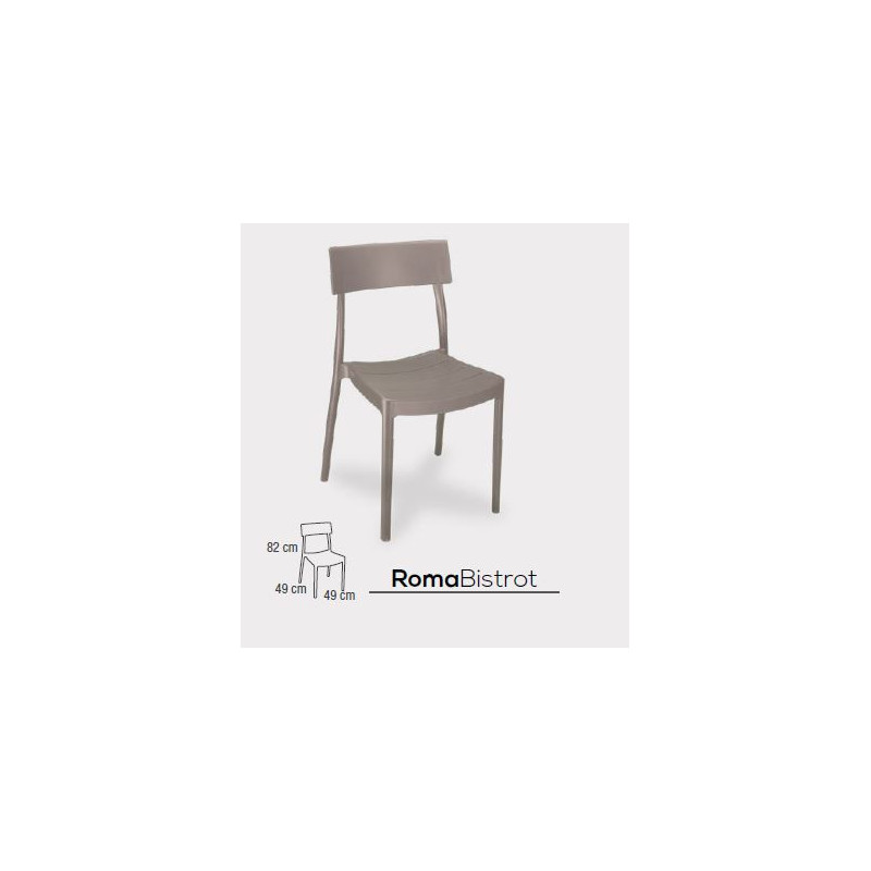 Set 4 sedie Roma Bistrot 3 colori  49x49x82 cm