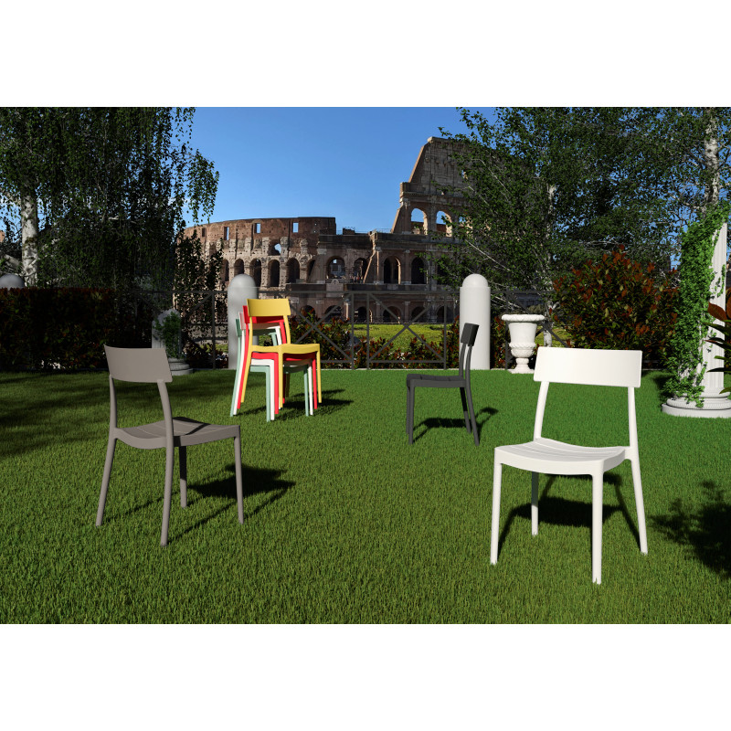 Set 4 sedie Roma Bistrot 3 colori  49x49x82 cm