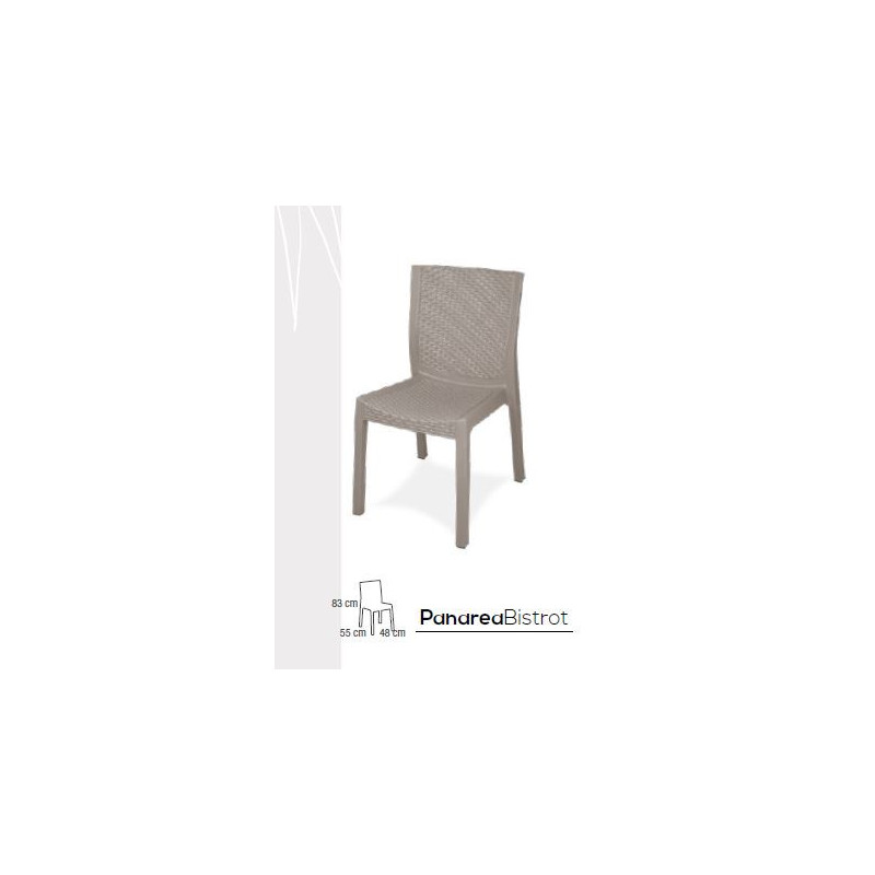 Set 4 sedie Panarea Bistrot 3 colori 48x53x83 cm