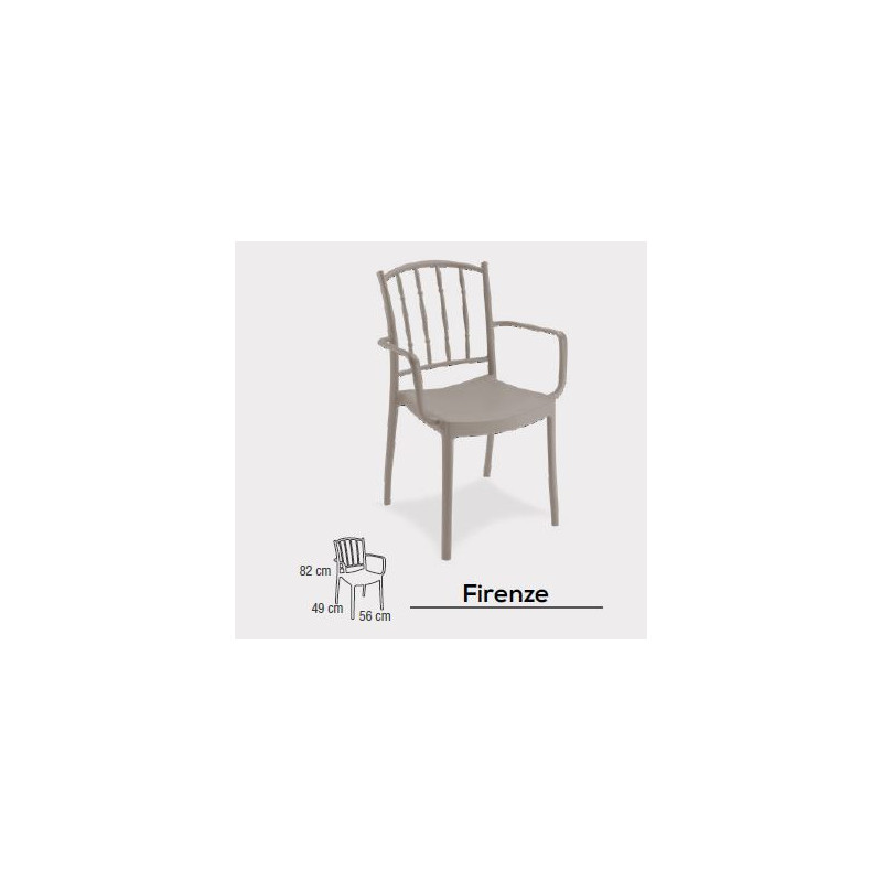 Set 4 sedie Firenze 3 colori 57X51X84,5 cm