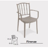 Set 4 sedie Firenze 3 colori 57X51X84,5 cm
