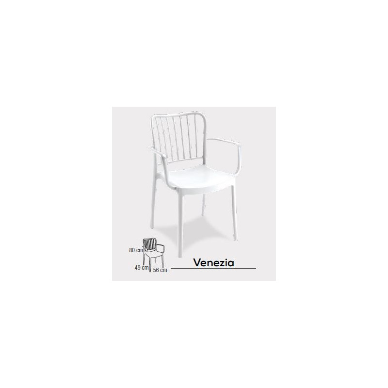 Set 4 sedie Venezia 3 colori 57X50X82 cm