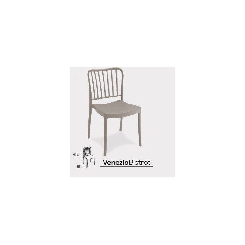 Set 4 sedie Venezia Bistrot 3 colori 48X50X82 cm