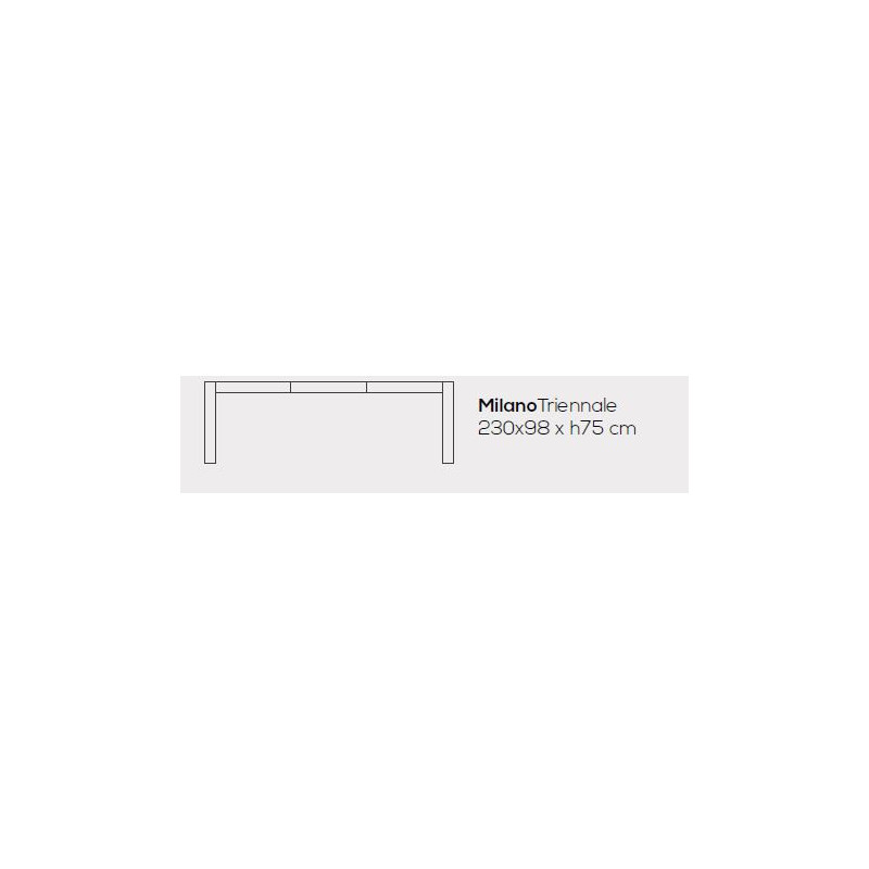 Tavolo Milano Triennale 230x98 x h75 cm