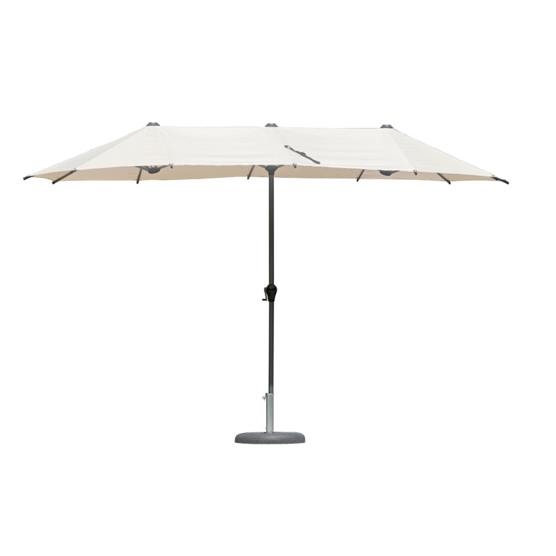 Ombrellone ovale Moia palo centrale 2x4m antracite ecru