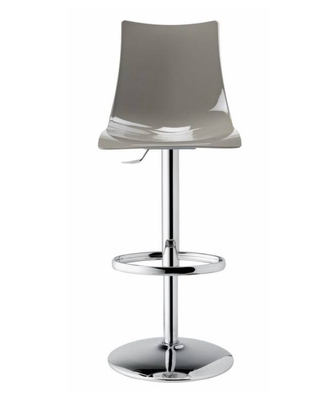 Sgabello Zebra Up antishock policarbonato e acciaio cromato Made in Italy SCAB DESIGN