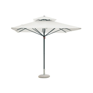 Ombrellone quadrato push up Moia 3x3mt bianco telescopico