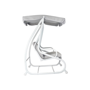 Zoom Dondolo MOIA a 3 posti in poliestere grigio chiaro