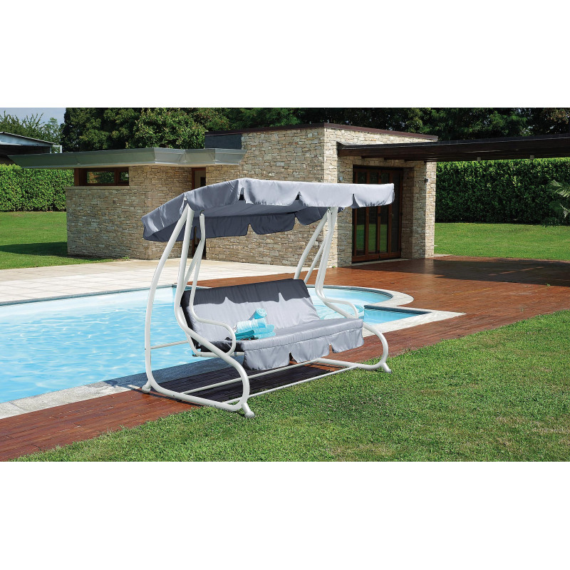 Dondolo 3 Posti Moia Grigio Chiaro | Dondoli | Levante Shop