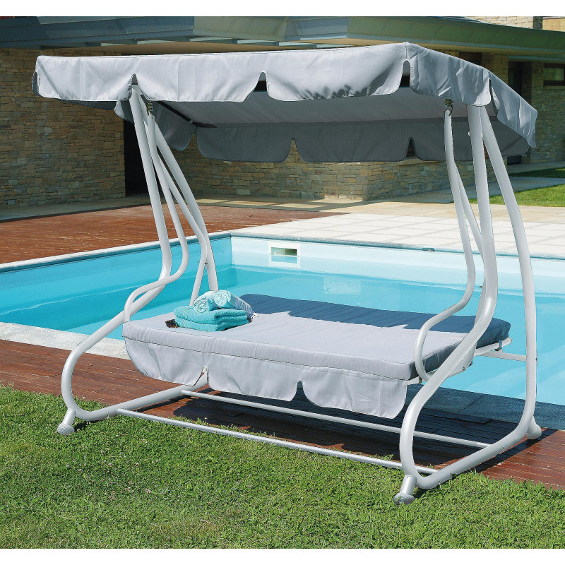 Dondolo 3 Posti Moia Grigio Chiaro | Dondoli | Levante Shop