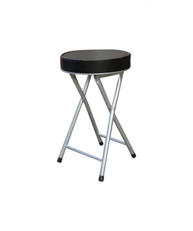 SET 6 SGABELLO PIEGHEVOLE MONOCOLORE NERO OGD