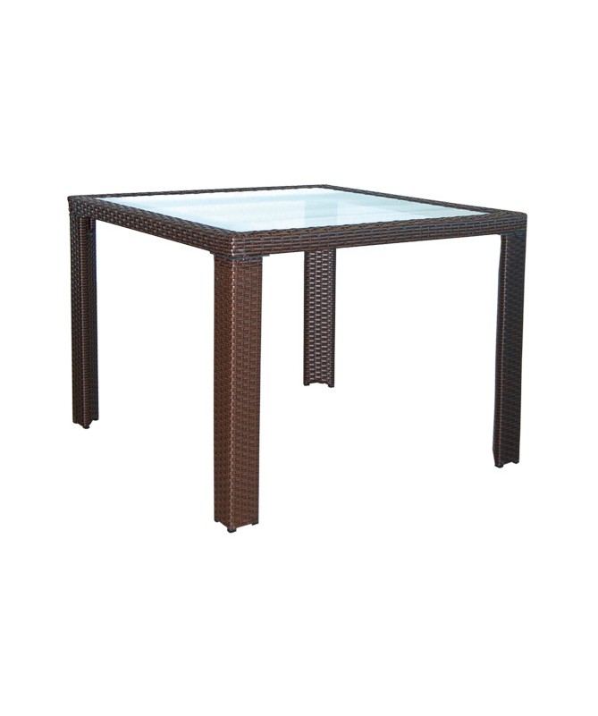 TAVOLO Malaga in polyrattan 90x90 cm