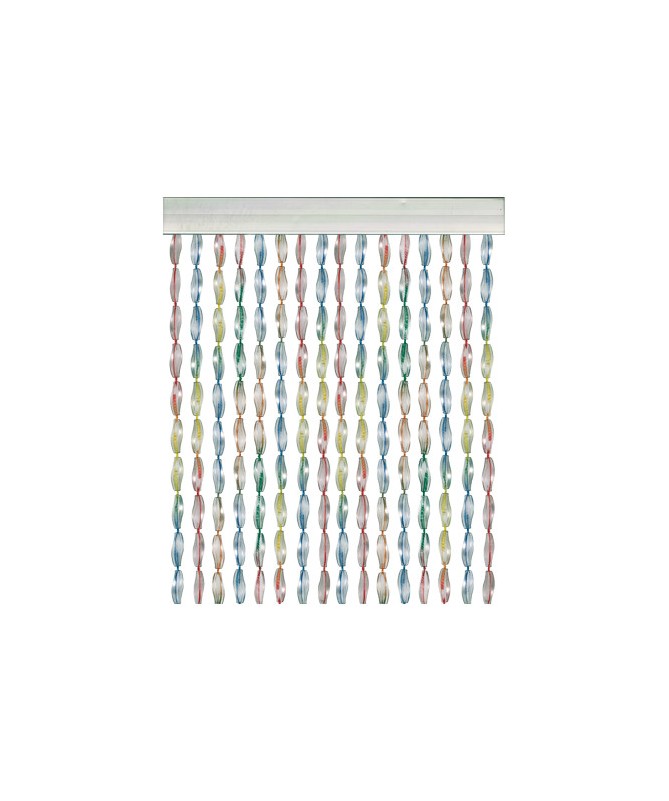 Set da 4 Tende Gocciola a perline in PVC 140x230cm 112 fili multicolor