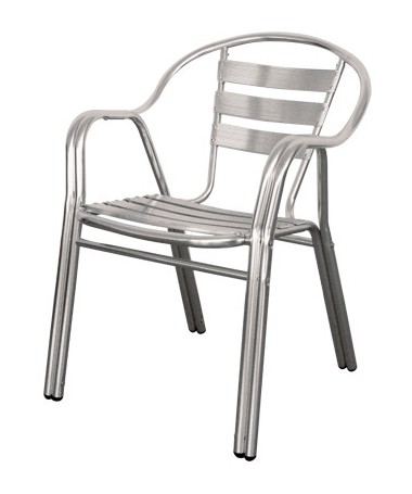 SEDIA MADRID in alluminio con tubo doppio