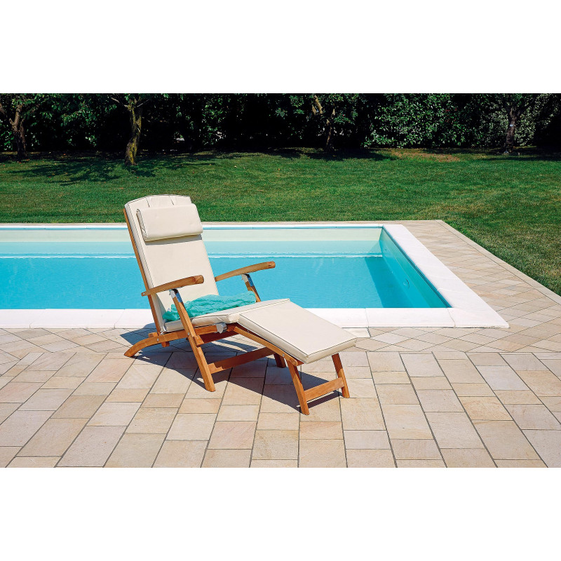 Poltrona sdraio Moia Steamer legno reclinabile da giardino