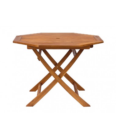 TAVOLO ottagonale PIEGHEVOLE ACACIA Ø 110 cm