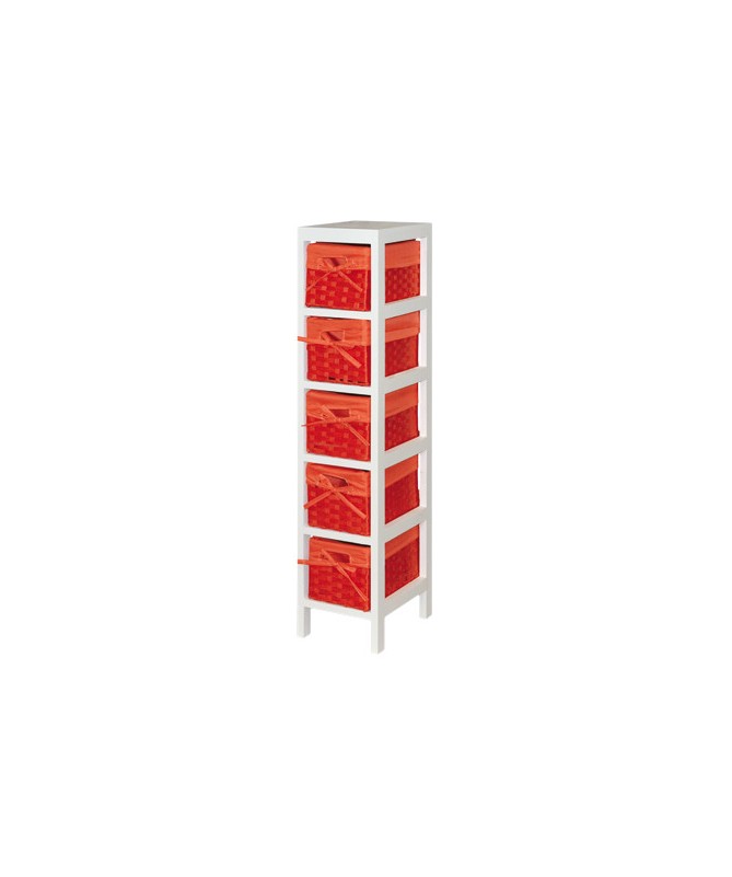 CASSETTIERA LISA 5C 20x25x95 ROSSO