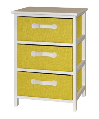 CASSETTIERA IRIS 3 CASETTI GIALLA