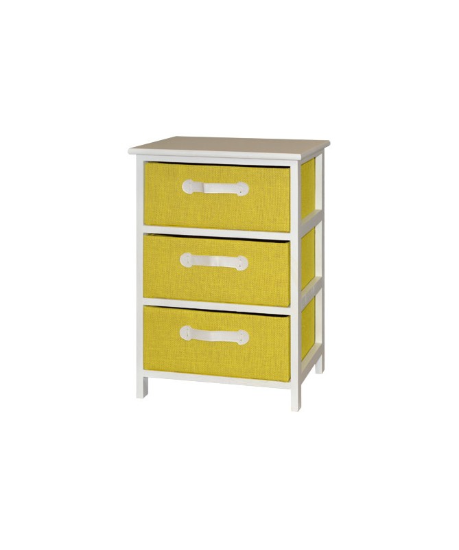 CASSETTIERA IRIS 3 CASETTI GIALLA