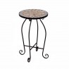 Set 2 colonnine in metallo Urbino con mosaico