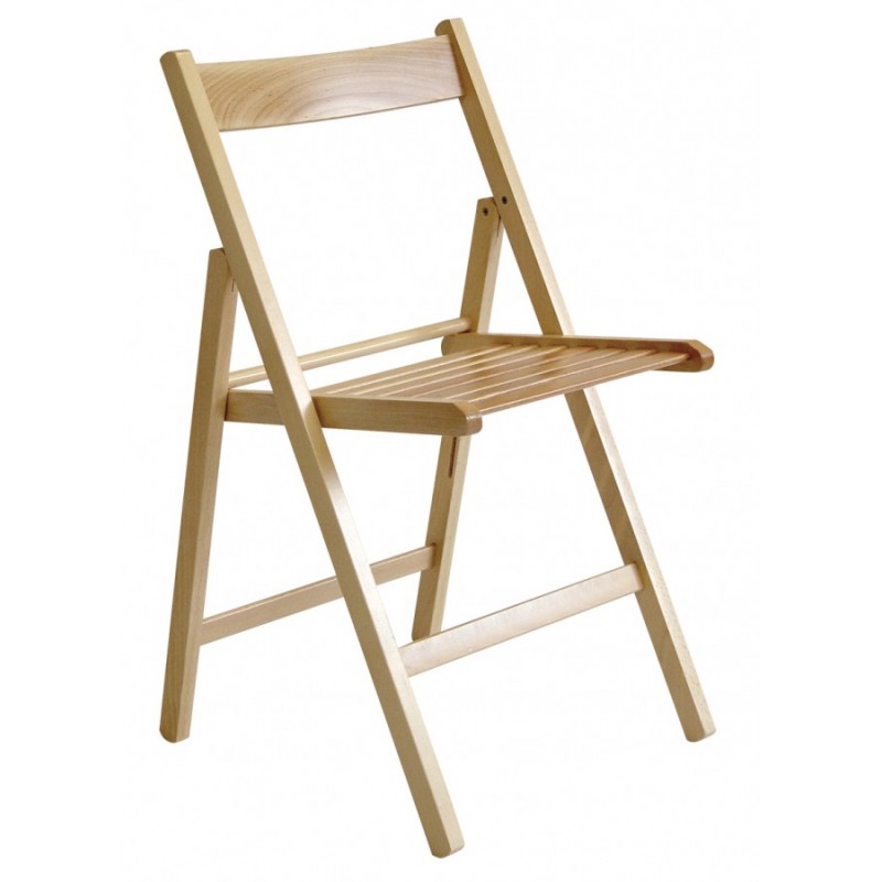 Set 4 sedie pieghevoli in legno di faggio