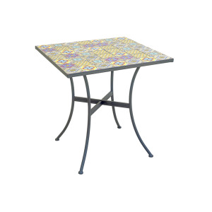 Tavolo Moia Mosaico 70x70 cm in Ferro da Giardino