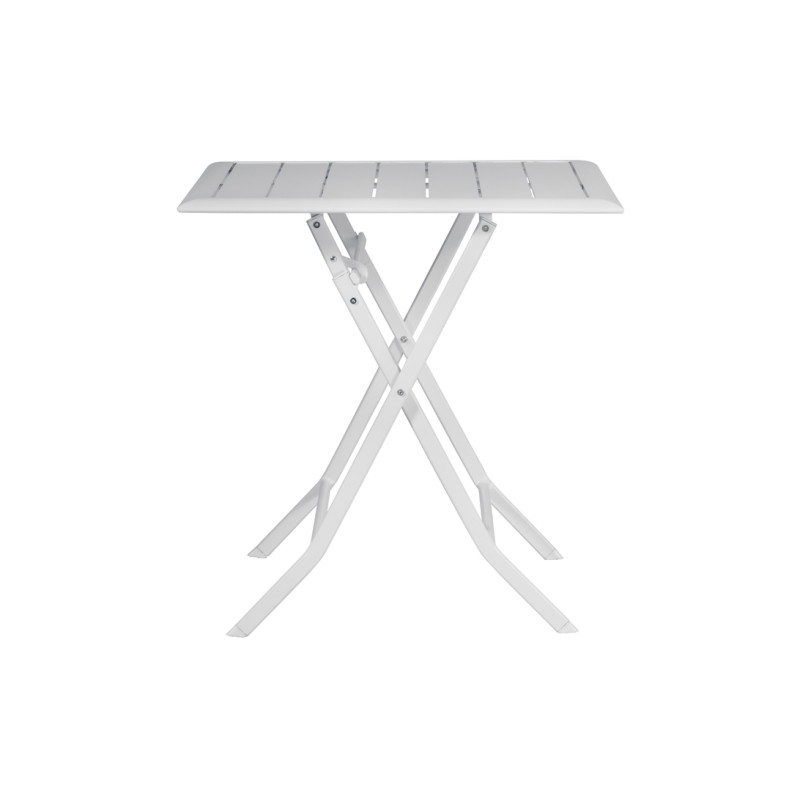 Tavolo pieghevole Lucca Moia bianco alluminio salvaspazio giardino