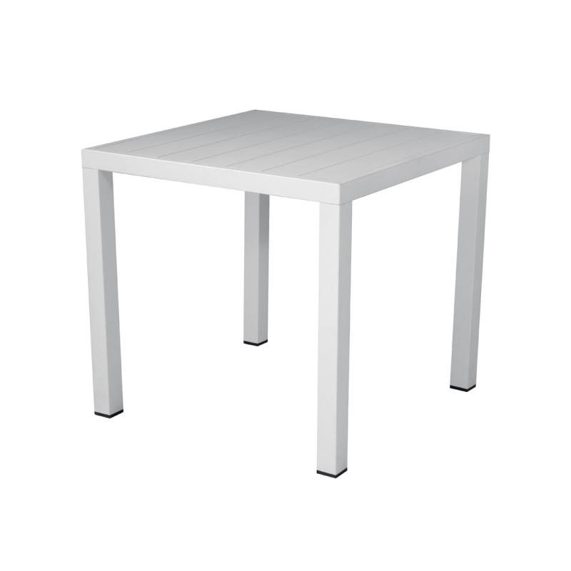 Tavolo Moia San Vincenzo Bianco 80x80 cm in Alluminio