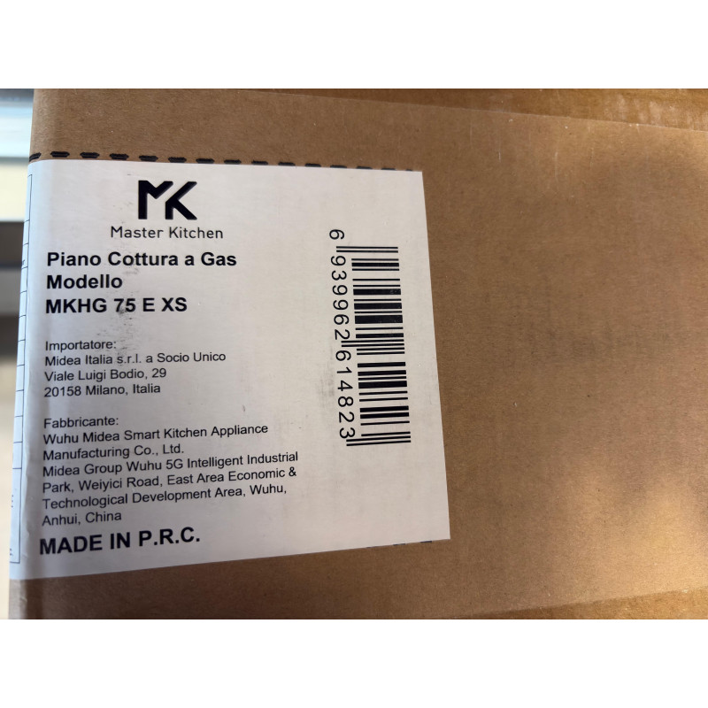 Piano cottura a gas Master Kitchen MKHG 75 E XS – 75 cm, 5 fuochi, acciaio inox