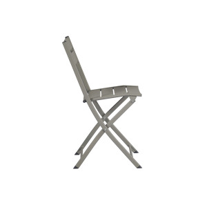 Zoom Set Di 2 Sedie Lucca In Alluminio Pieghevole Tortora Moia